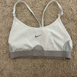 Nike Women's White and Gray Sports Bra